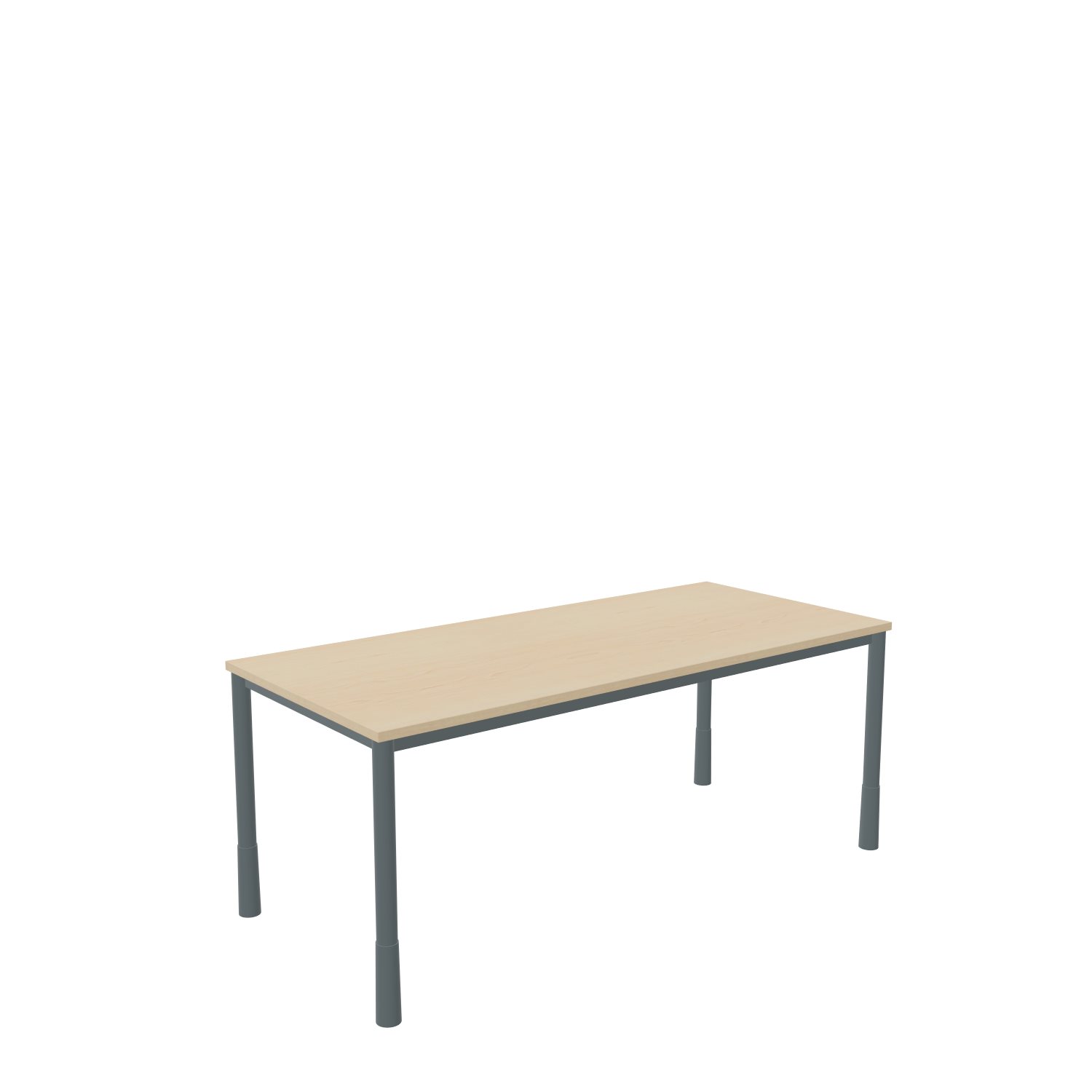 Schreibtisch-Rundrohr-Tarragona-180-80-ahorn-schwarz-bmsofort-1 Tarragona Rechtecktisch