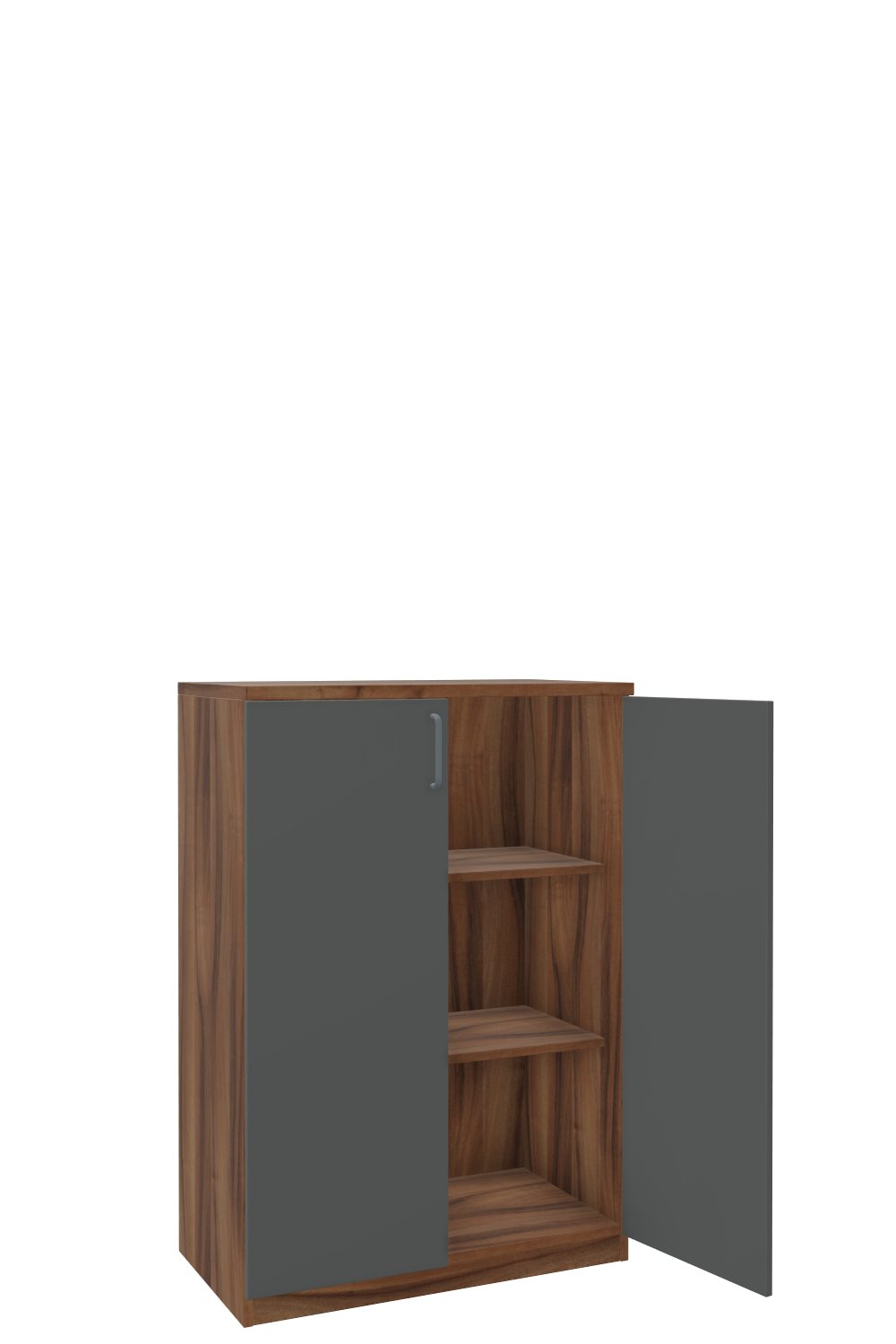 Aktenschank-3-OH-Tarragona-Nussbaum-Graphit-Dunkelgrau-bmsofort-2 Tarragona Aktenschrank