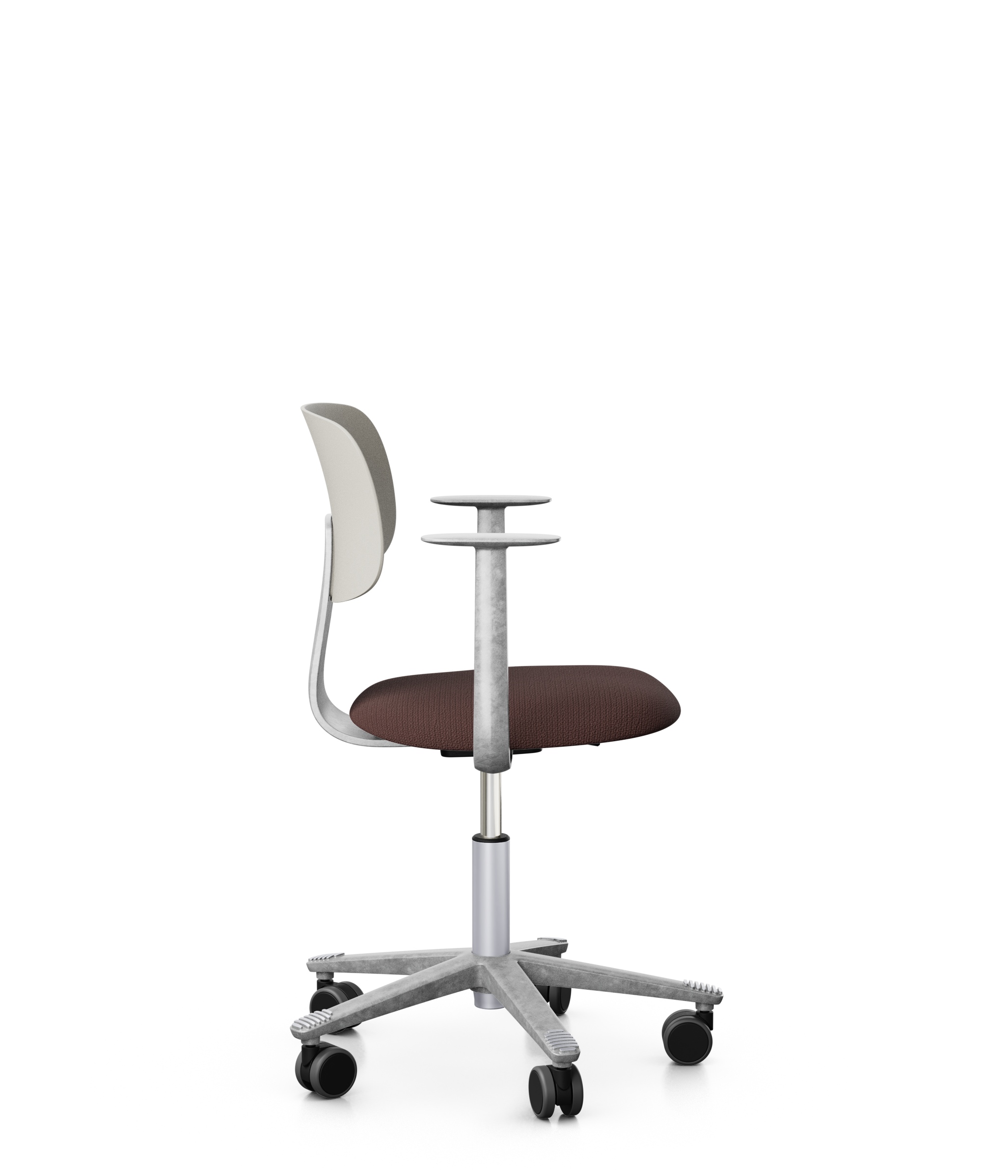 Arbeitsstuhl-Tion-Sitz-gepolstert-hellgrau-getrommelt-kastanie-bmsofort-2 Homeofficestuhl Tion Sitz gepolstert