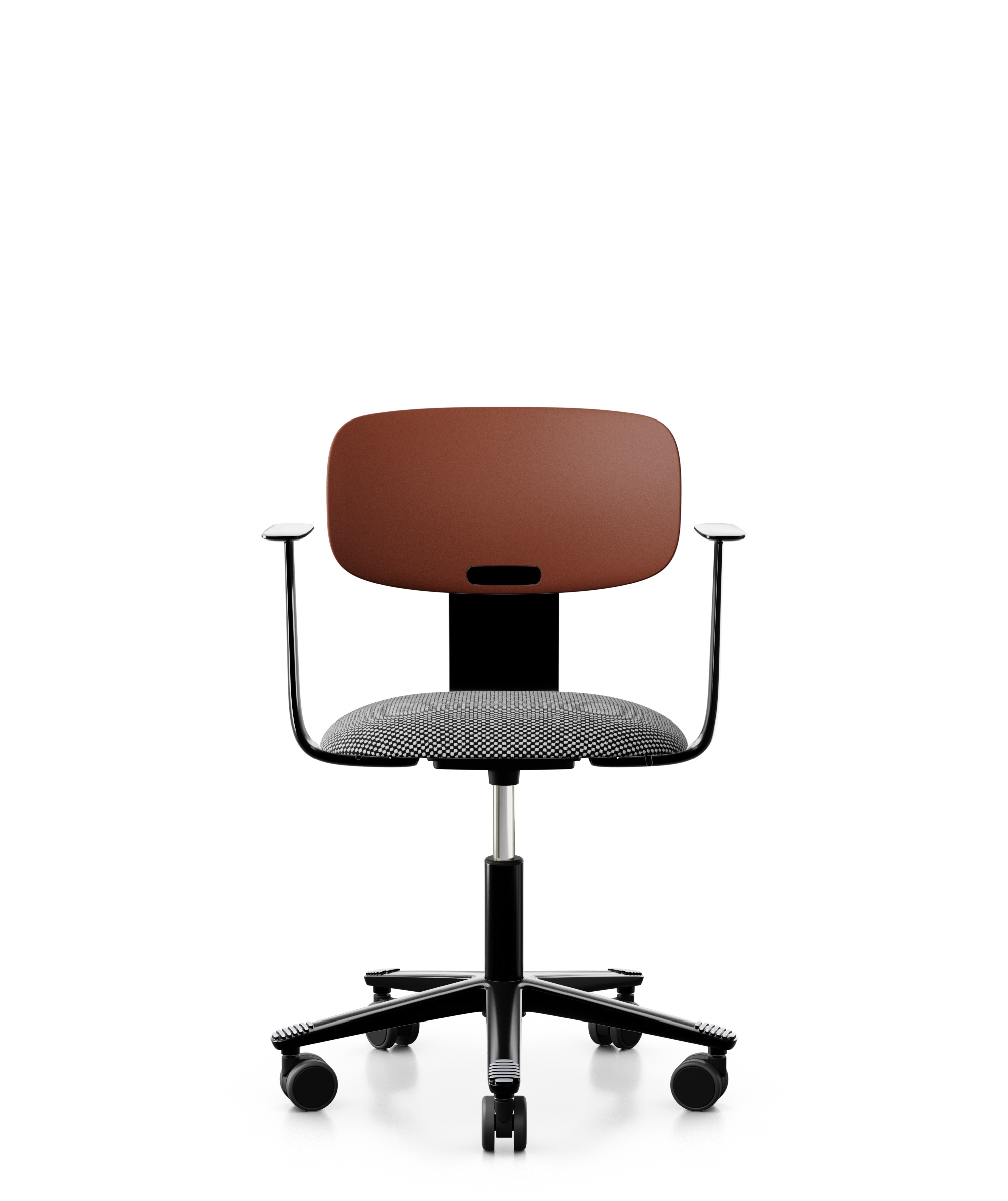 Arbeitsstuhl-Tion-Sitz-gepolstert-kastanie-schwarz-schwarz-weiss-bmsofort-1 Homeofficestuhl Tion Sitz gepolstert