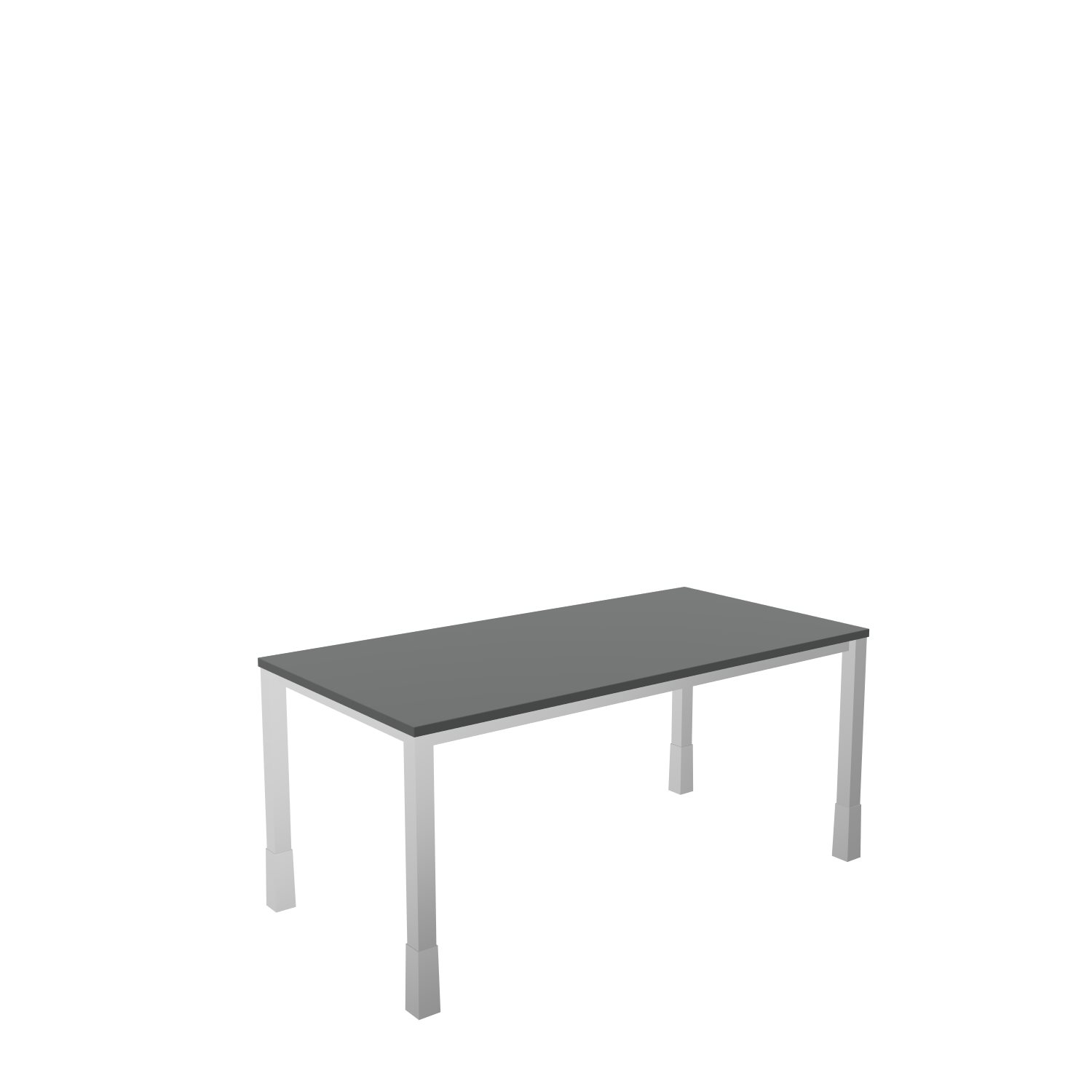 Schreibtisch-Quadratrohr-Tarragona-160-80-graphit-alu-bmsofort-1 Tarragona Rechtecktisch