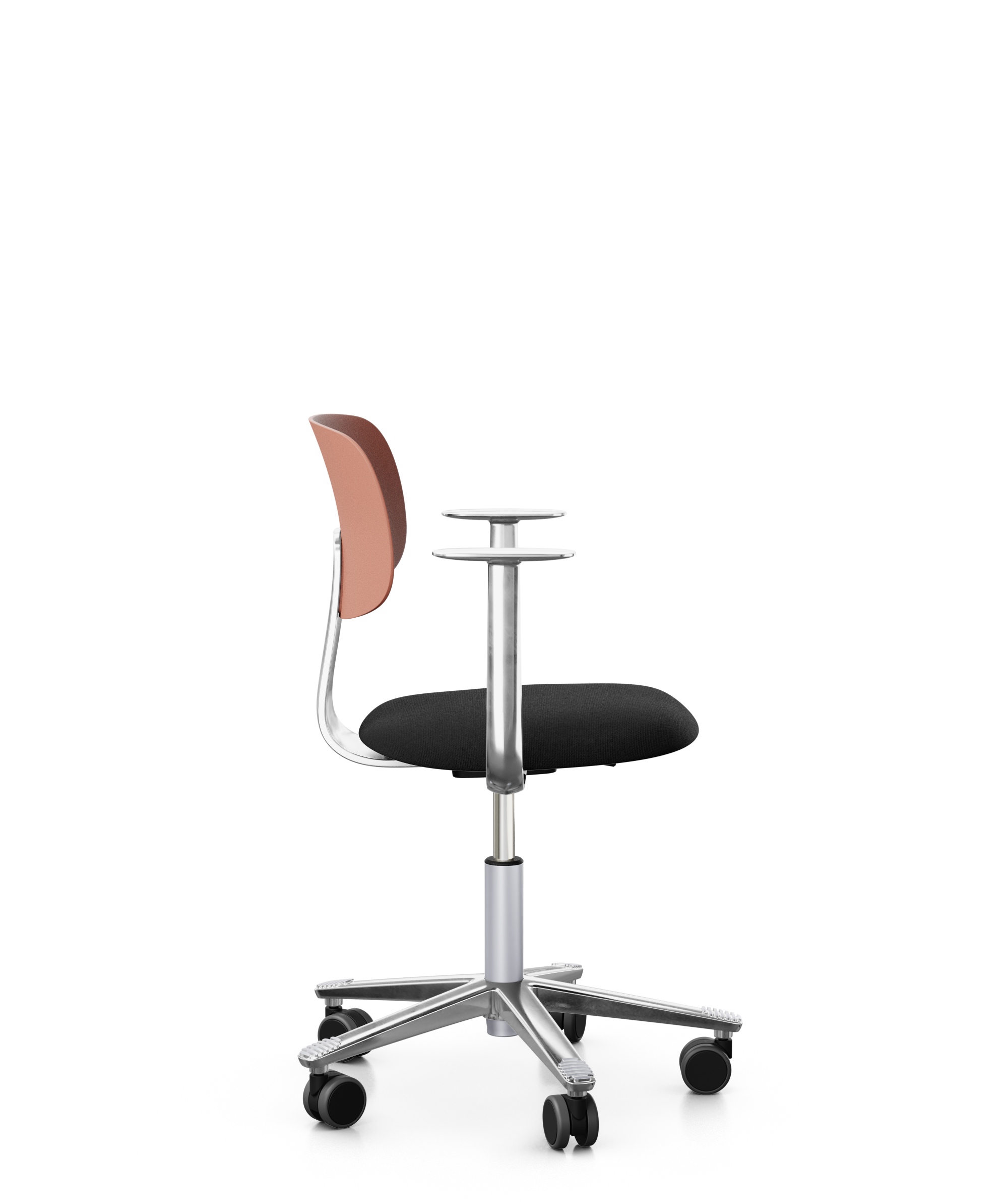 Arbeitsstuhl-Tion-Sitz-gepolstert-rose-poliert-schwarz-bmsofort-2 Homeofficestuhl Tion Sitz gepolstert