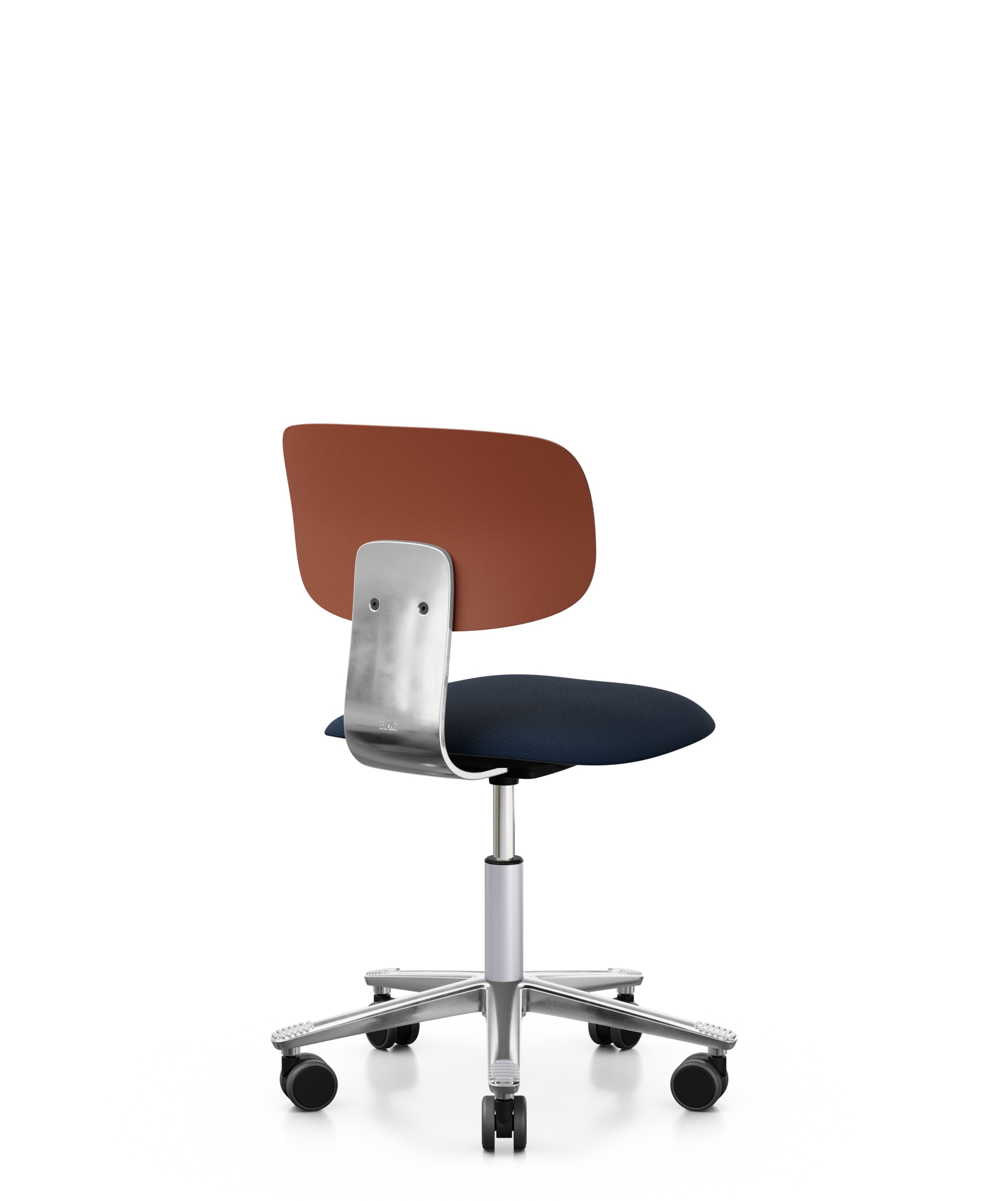 Arbeitsstuhl-Tion-Sitz-gepolstert-Kastanie-poliert-dunkelblau-bmsofort-3 Homeofficestuhl Tion Sitz gepolstert