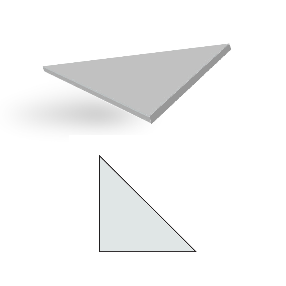 80x80 cm Dreiecksplatte