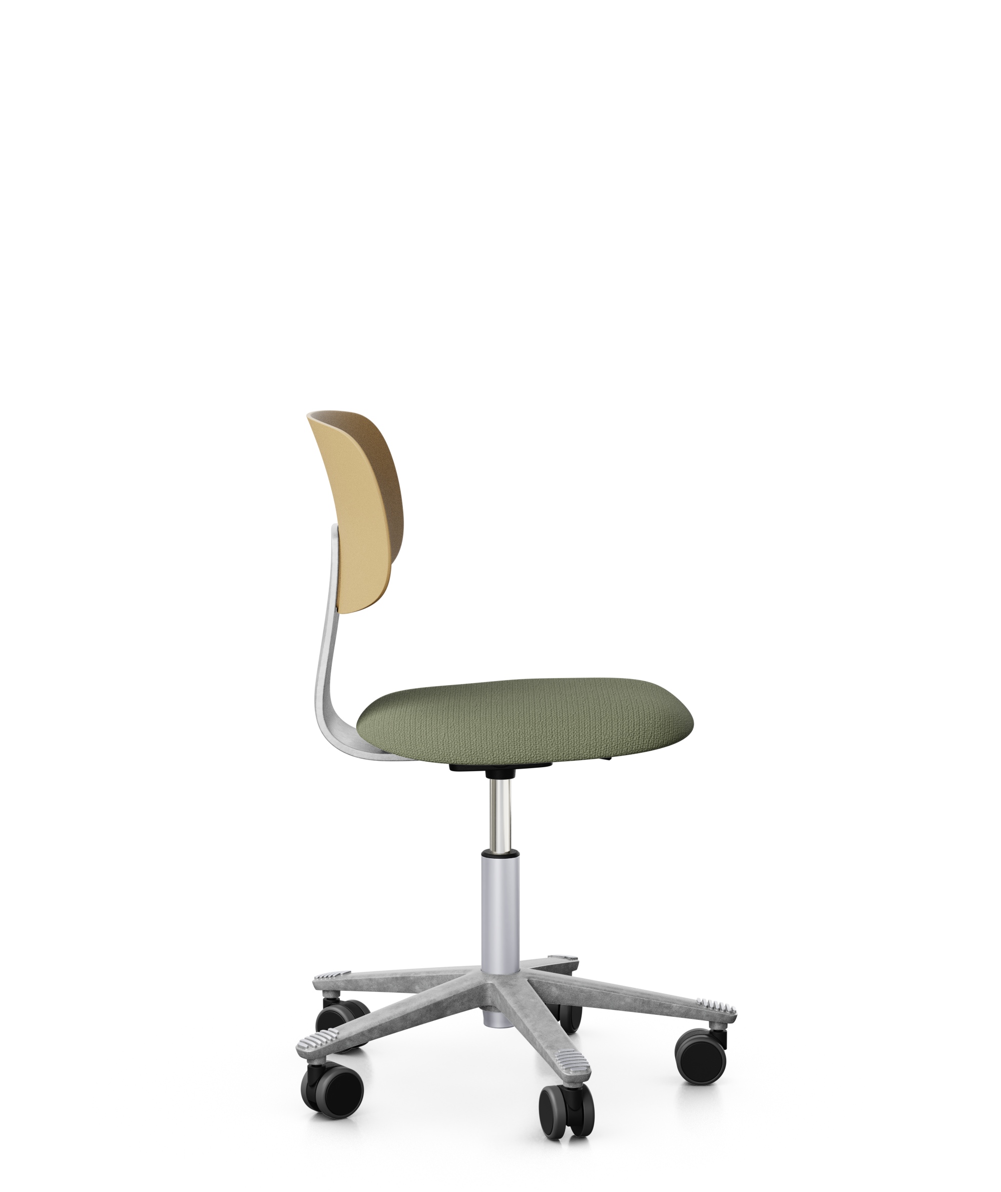 Arbeitsstuhl-Tion-Sitz-gepolstert-ocker-getrommelt-grün-bmsofort-2 Homeofficestuhl Tion Sitz gepolstert