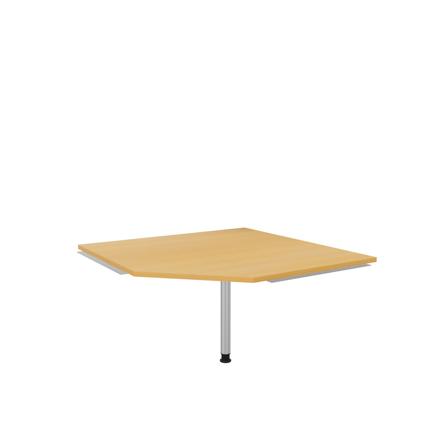 Arbeitsplatzeckelement-Monza-Buche-alusilber-bmsofort-1 Monza Verkettungsplatten und Besprechungsanbauten