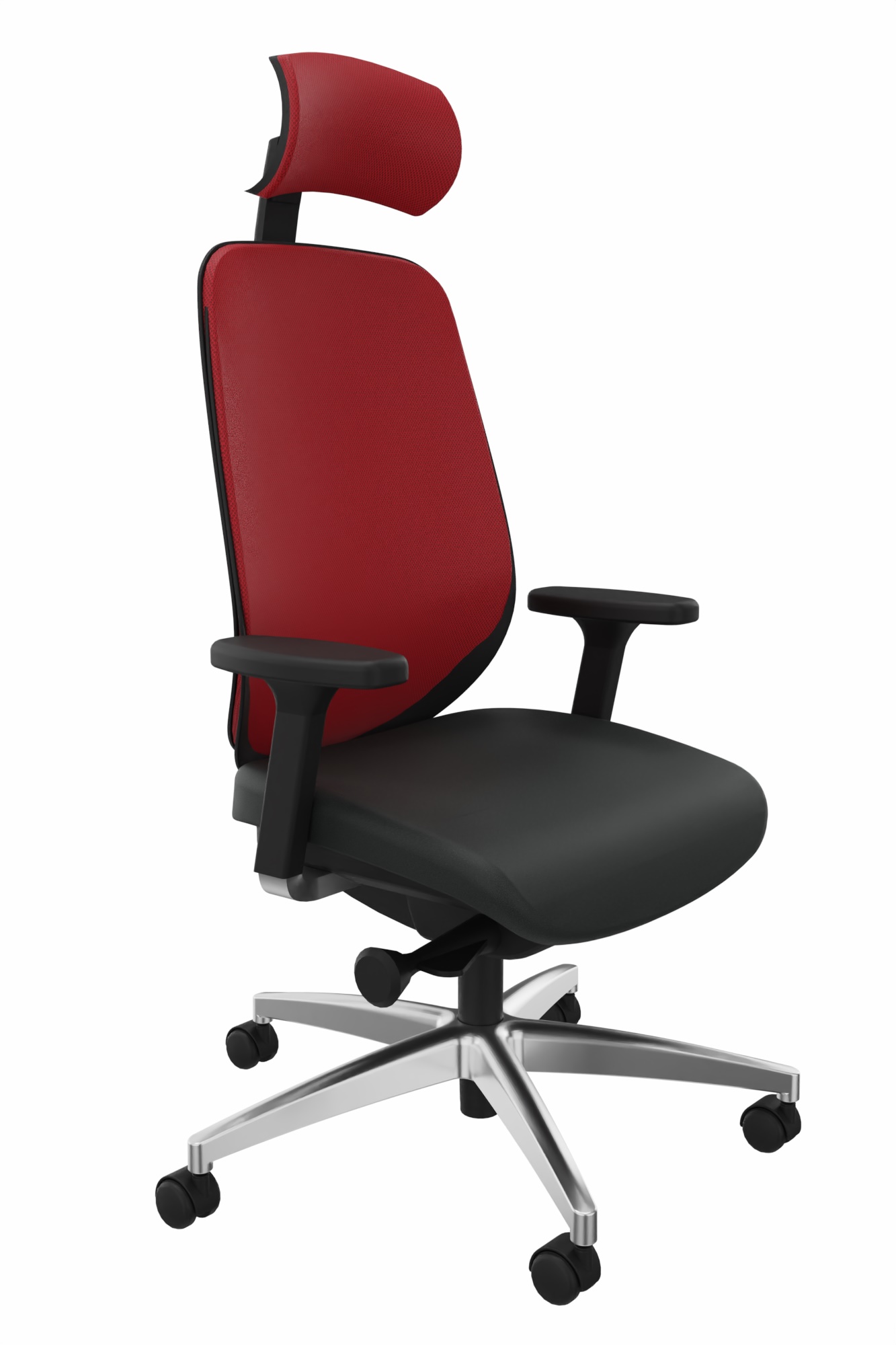 Synchrondrehstuhl-Giro353N-schwarz-rot-bmsofort-1 Synchrondrehstuhl Giro 353 N