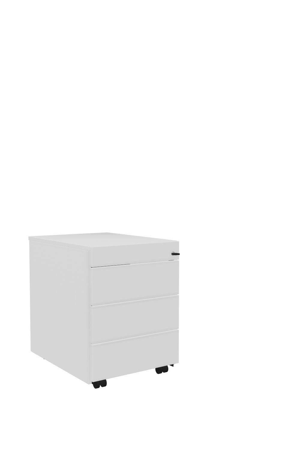 Rollcontainer-Oviedo-60-weiss-weiss-bmsofort-1 Oviedo Rollcontainer mit Schubkästen