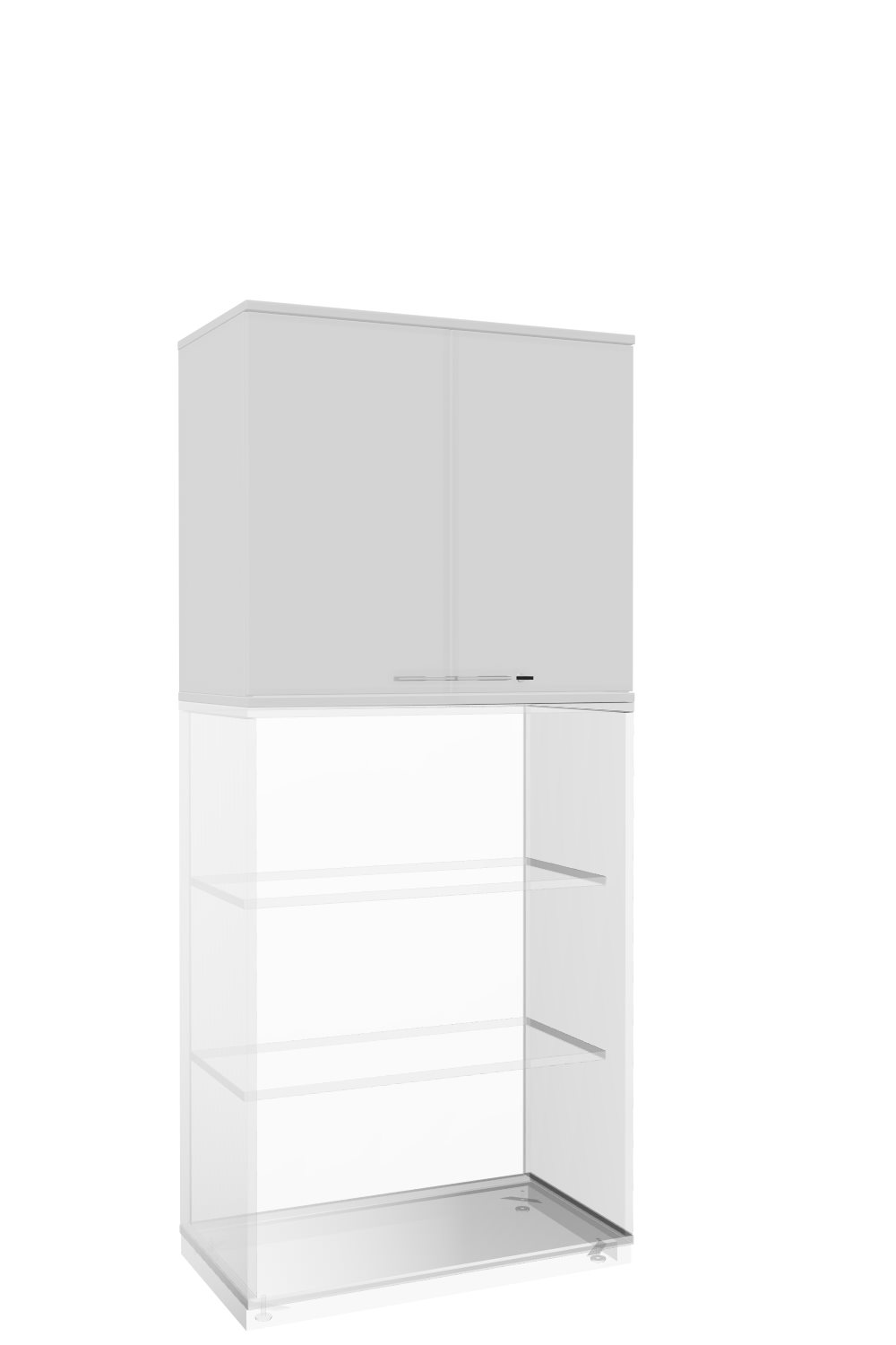 Aufsatzschrank-Oviedo-2-OH-Weiss-bmsofort-1 Oviedo Home Flügeltürenschrank