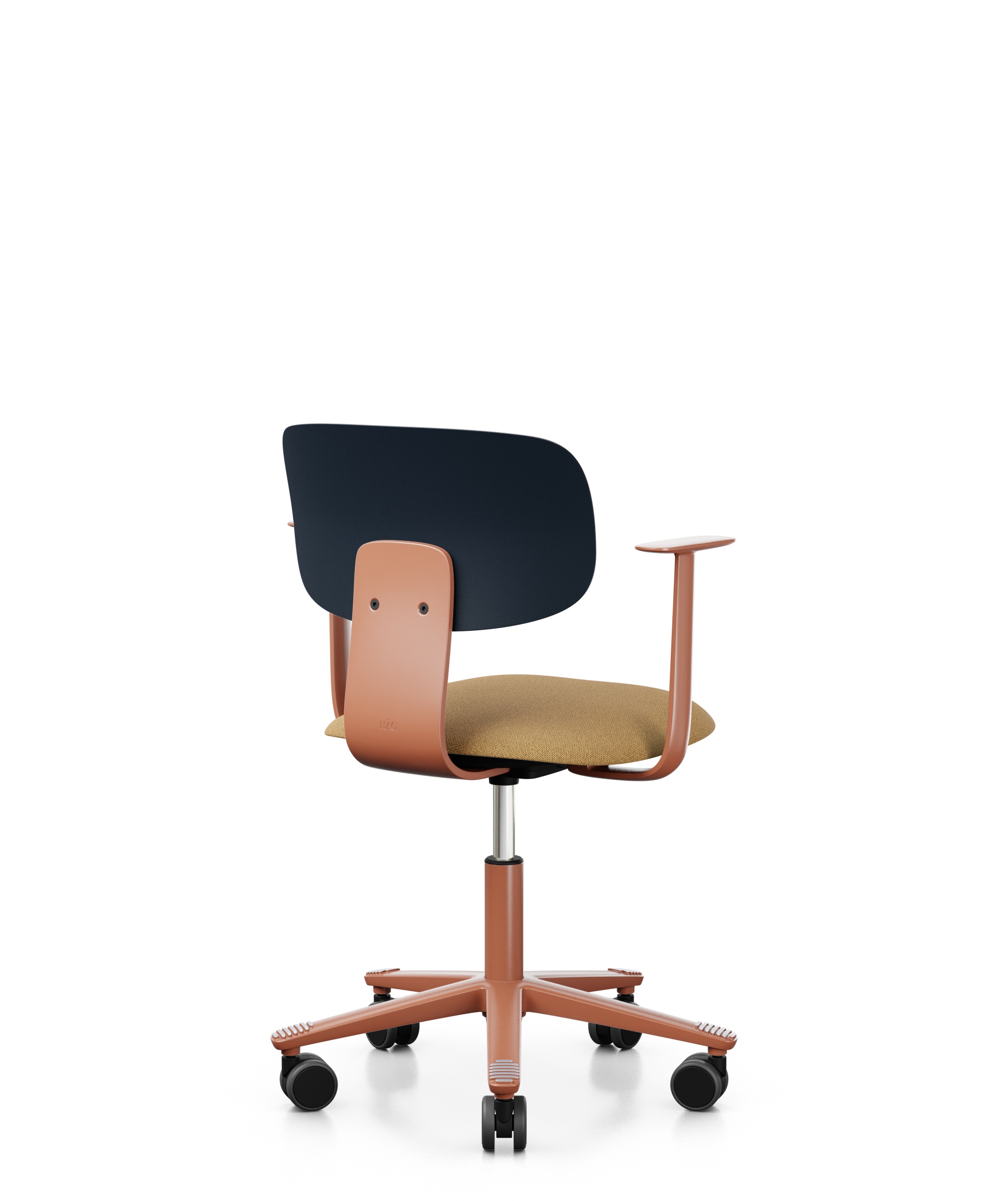 Arbeitsstuhl-Tion-Sitz-gepolstert-dunkelblau-rose-ocker-bmsofort-3 Homeofficestuhl Tion Sitz gepolstert