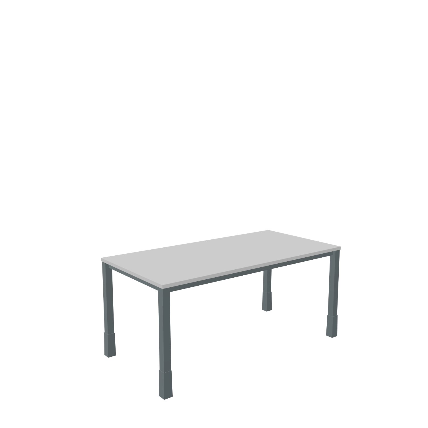 Schreibtisch-Quadratrohr-Tarragona-160-80-officegrau-schwarz-bmsofort-1 Tarragona Rechtecktisch