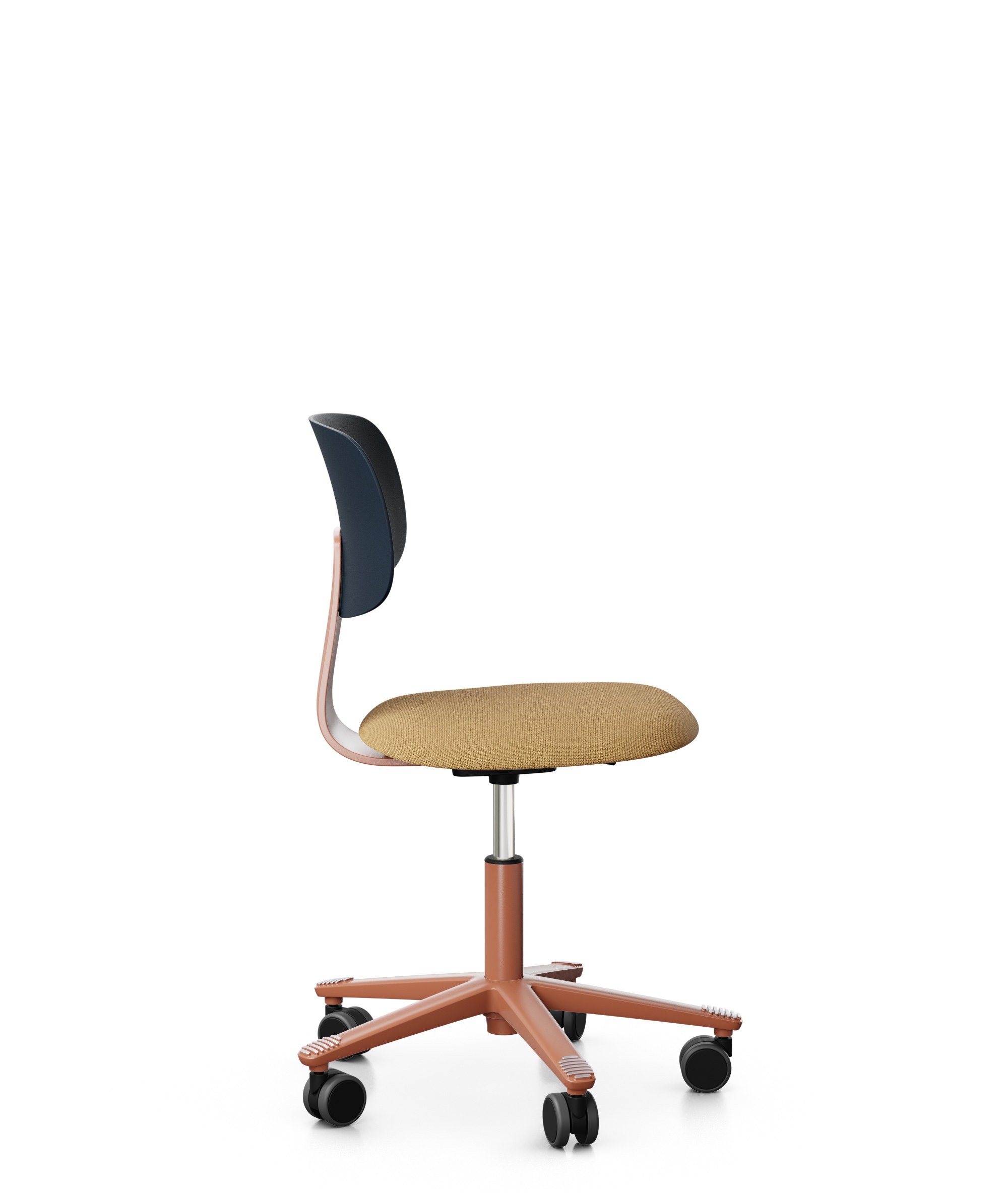 Arbeitsstuhl-Tion-Sitz-gepolstert-dunkelblau-rose-ocker-bmsofort-2 Homeofficestuhl Tion Sitz gepolstert