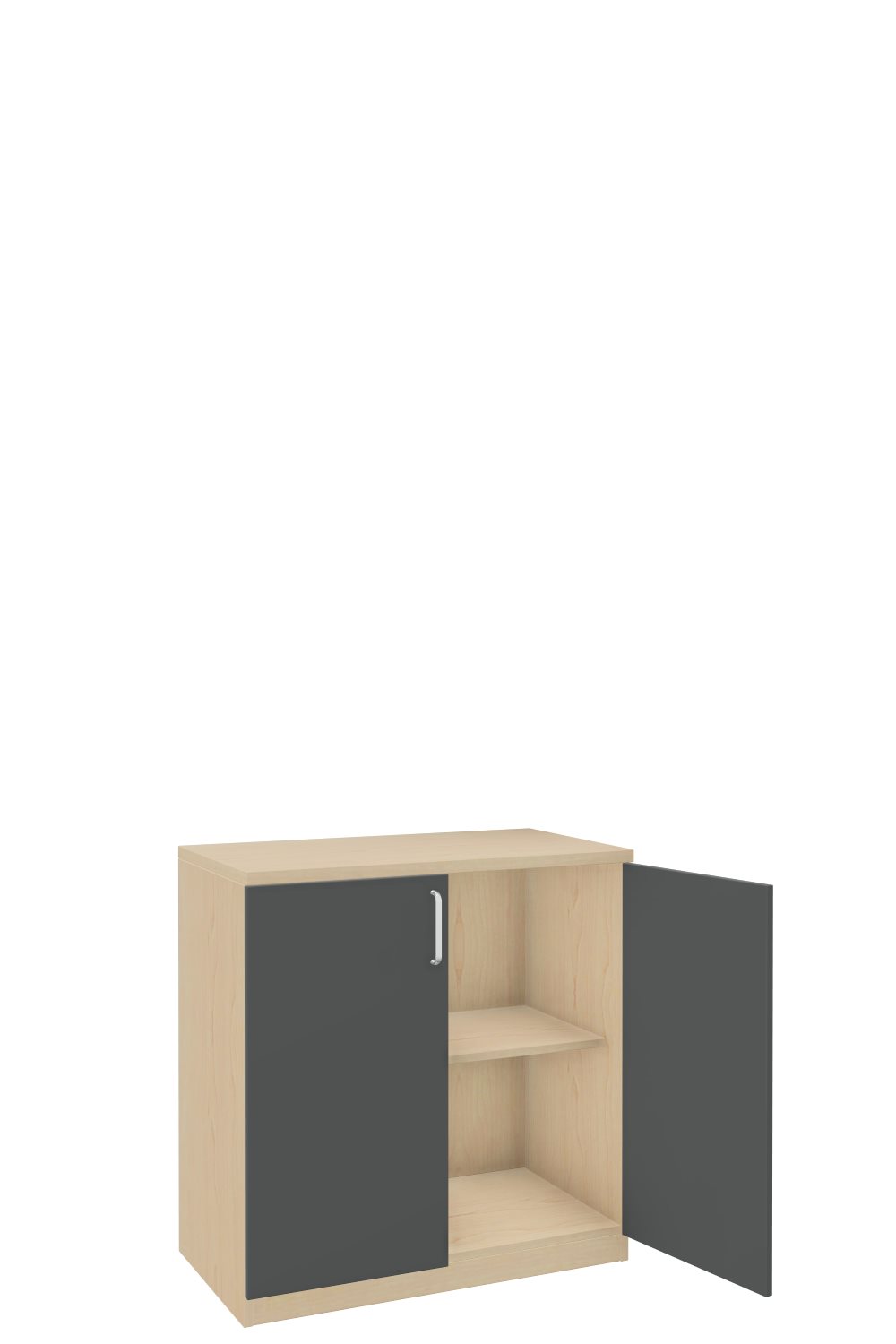 Aktenschank-2-OH-Tarragona-Ahorn-Graphit-Alufarben-bmsofort-2 Tarragona Aktenschrank