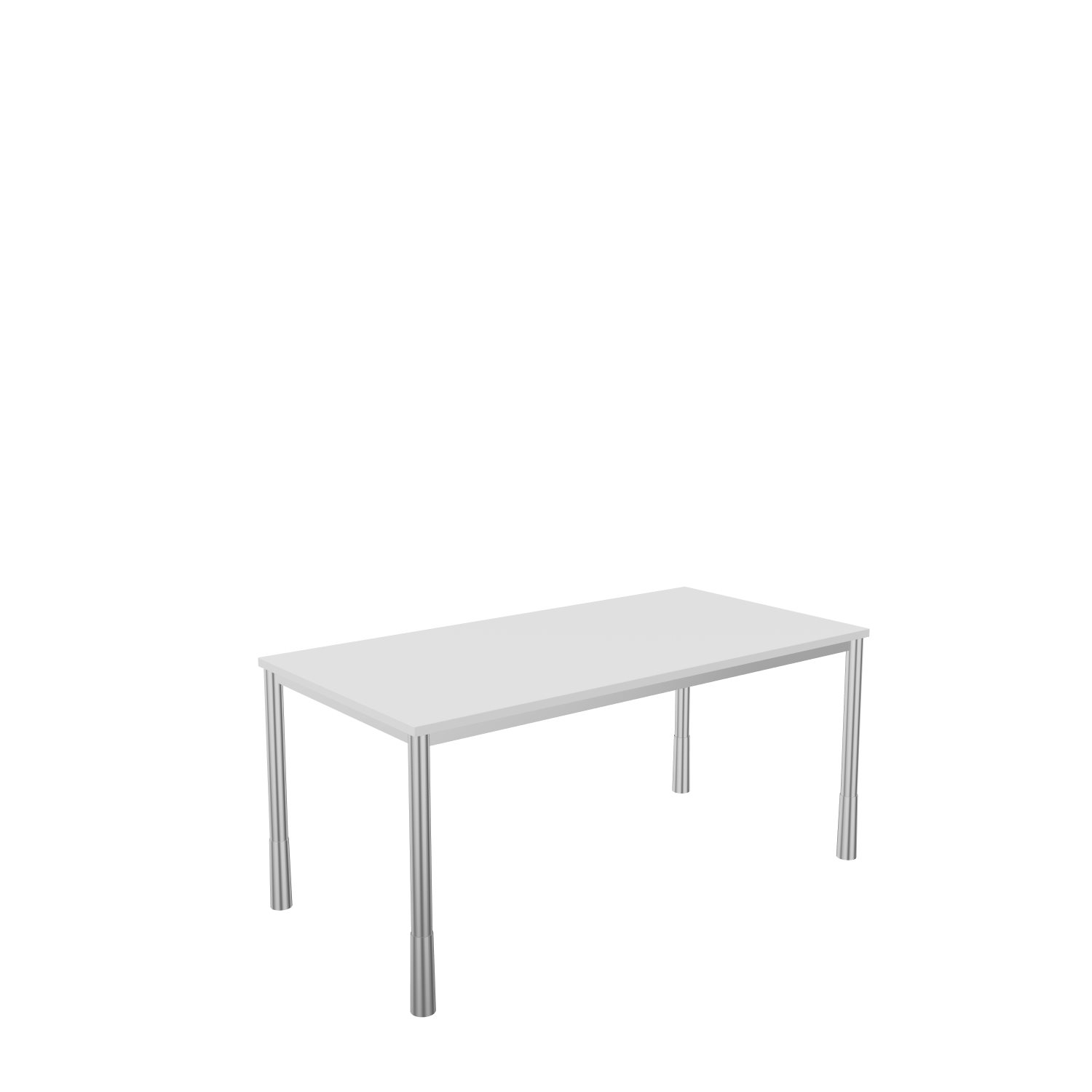 Schreibtisch-Rundrohr-Tarragona-160-80-weiss-alu-bmsofort-1 Tarragona Rechtecktisch
