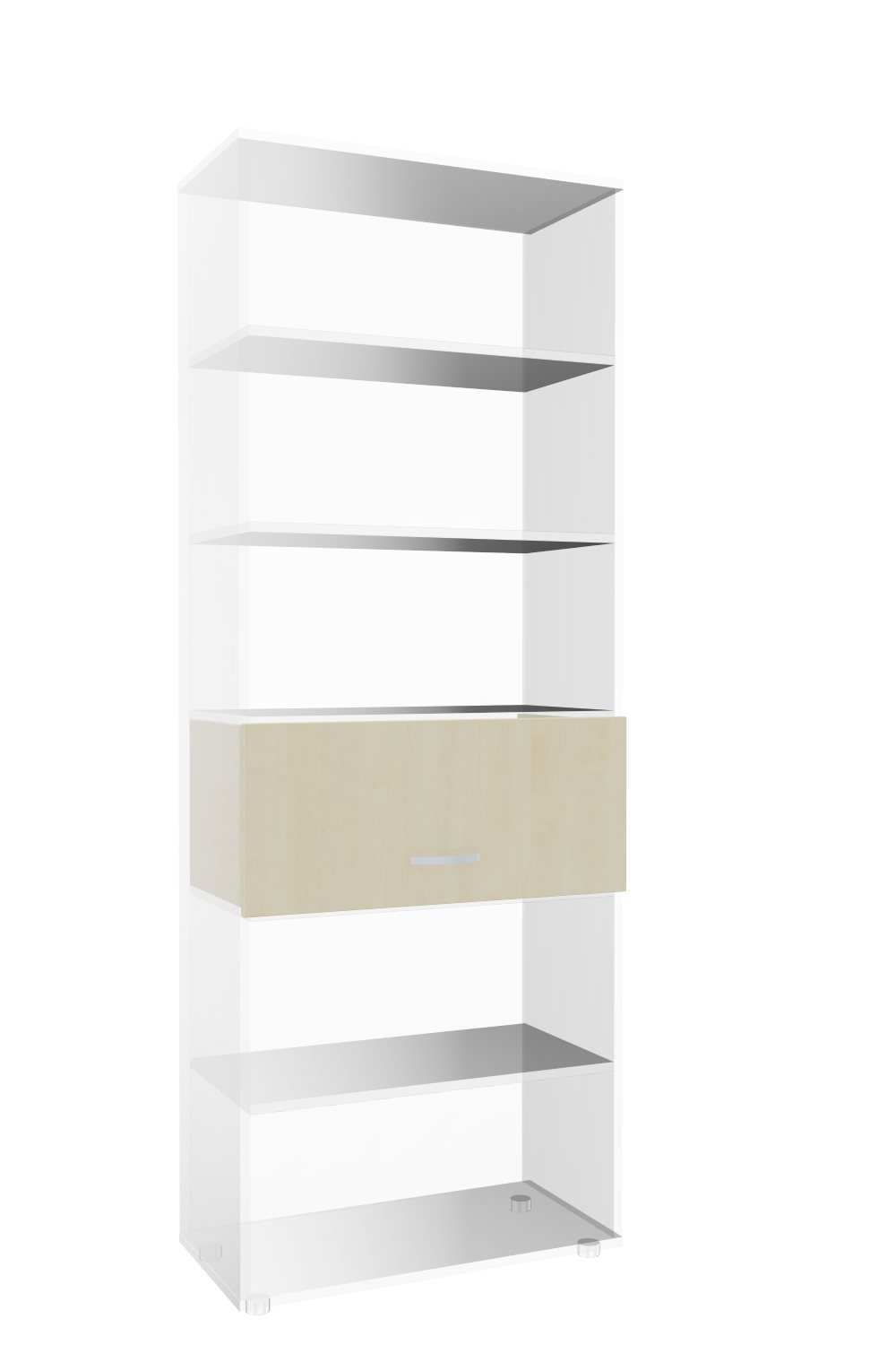 Hängeregisterschub-80-cm-Imola-Ahorn-bmsofort Imola Schübe für Regal