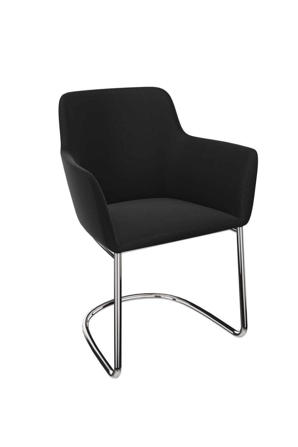 Freischwinger-Lucca-schwarz-chrom-bmsofort-1 Objektstuhl Lucca