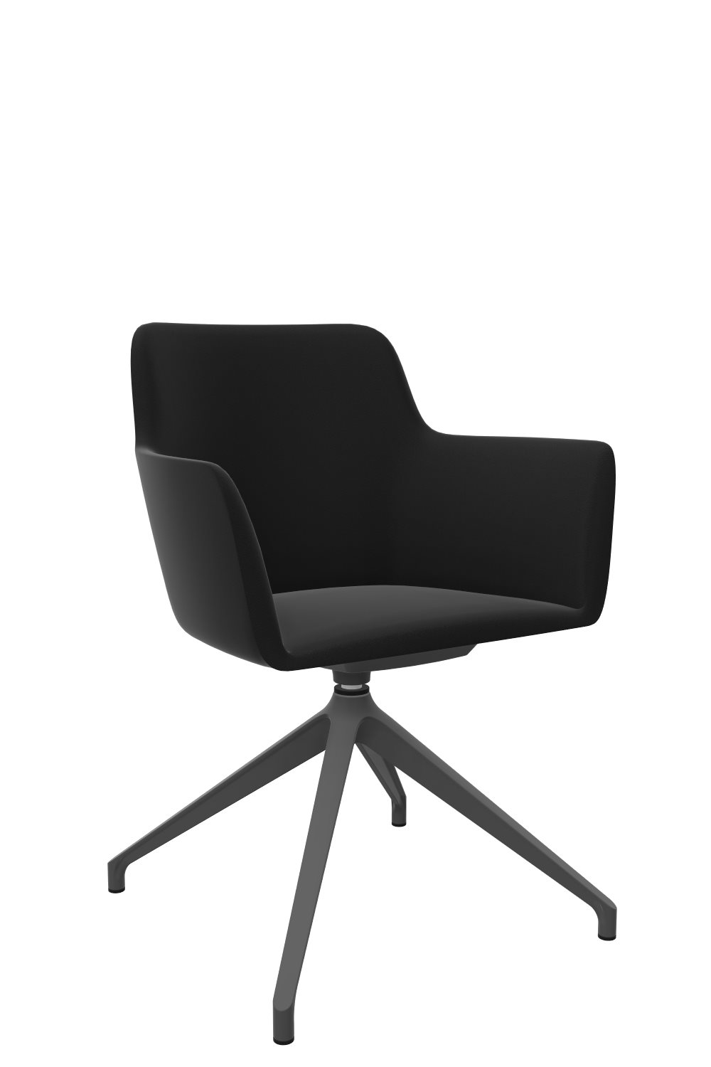 Besucherstuhl-Lucca-Sternfusskreuz-schwarz-anthrazit-bmsofort-1 Objektstuhl Lucca