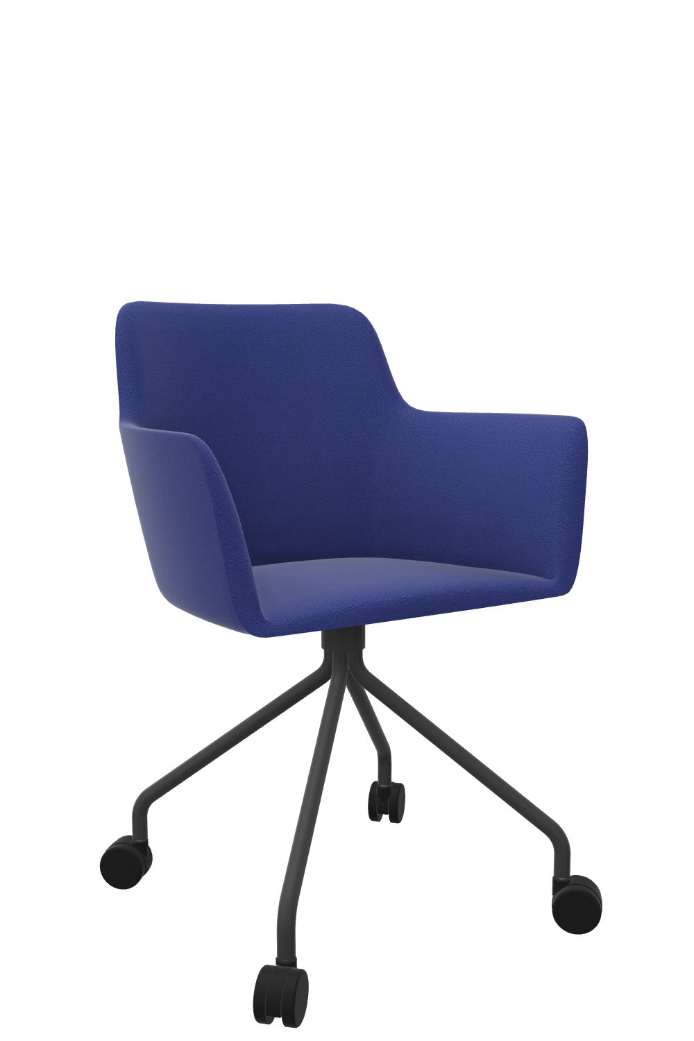 Besucherstuhl-Lucca-auf-Rollen-blau-anthrazit-bmsofort-1 Objektstuhl Lucca