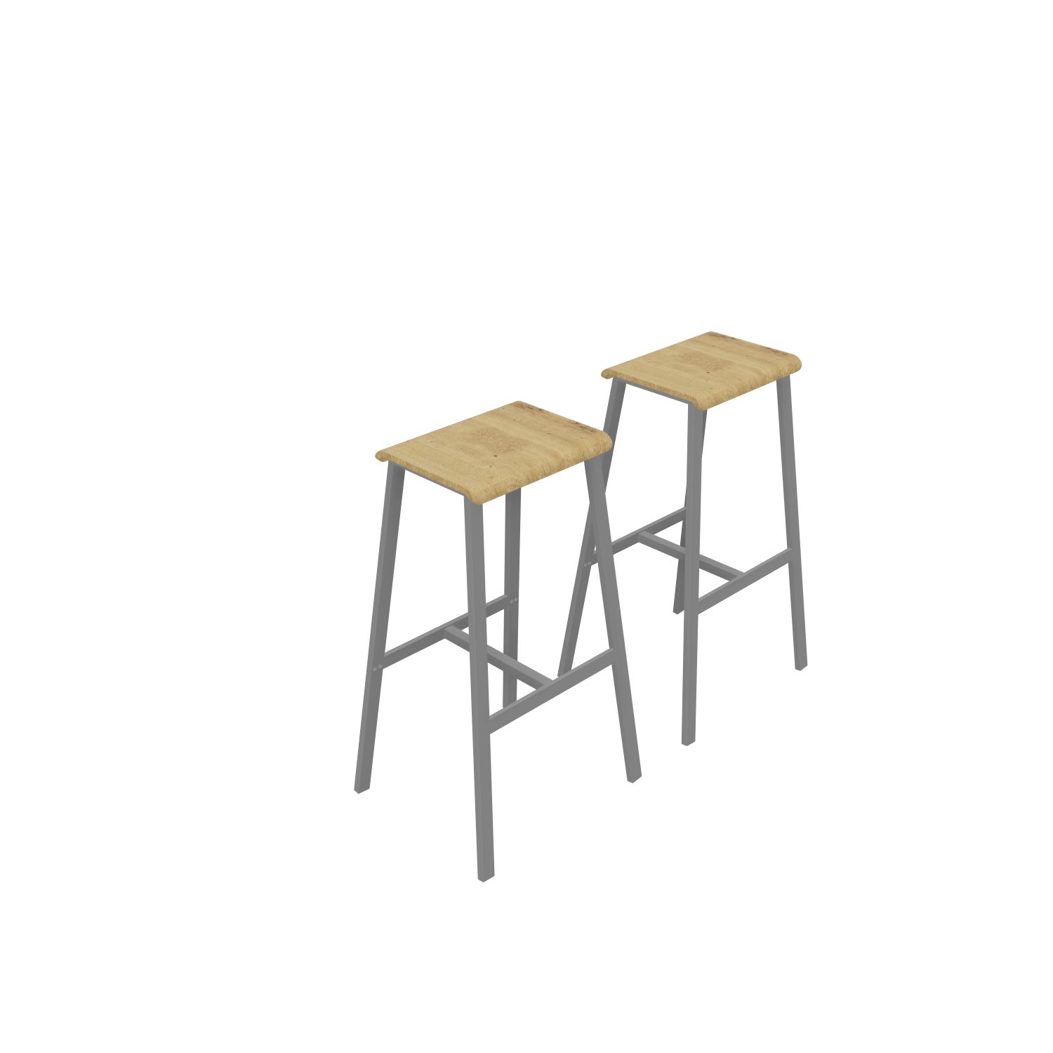 Barhocker-Industriedesign-bmsofort Barhocker Industrial 2er Set