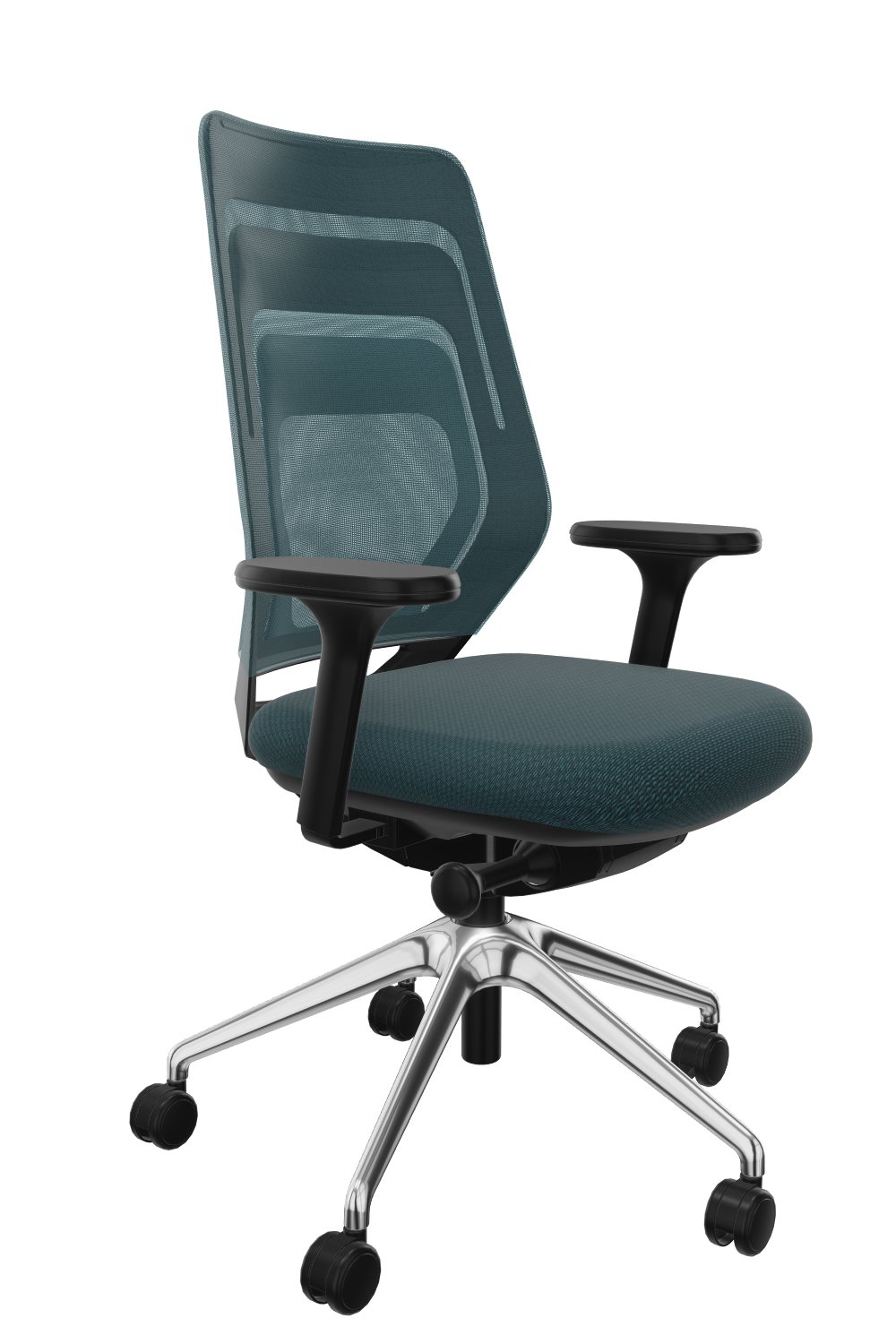 Buerodrehstuhl-Sentiano-Flex-petrol-Transparent-bmsofort-1 3-D Stuhl Sentiano Flex